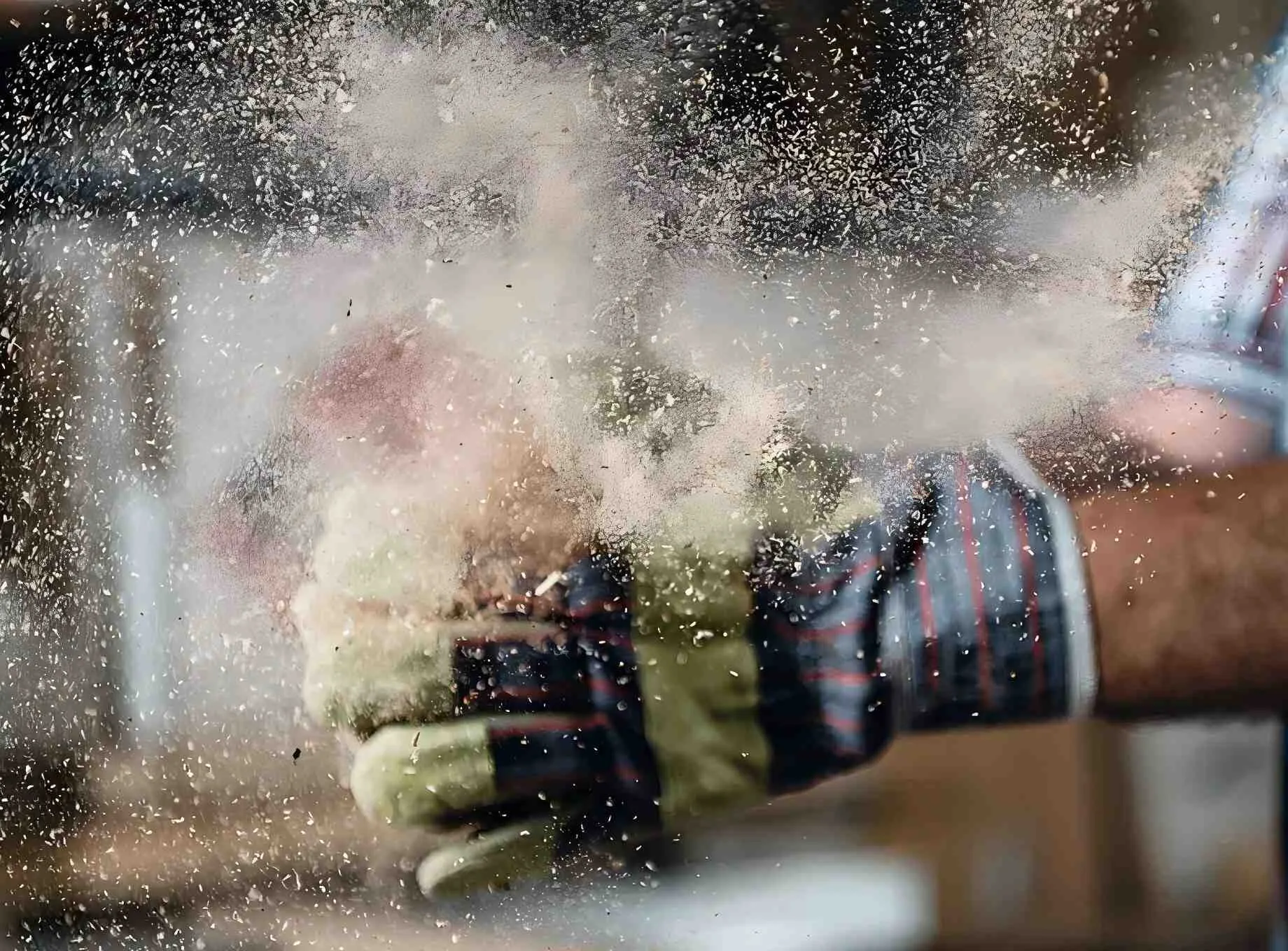 مساحيق دقيقة والغبار